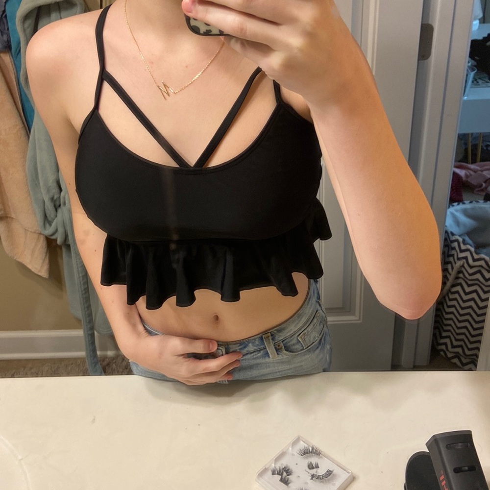 black bikini top
